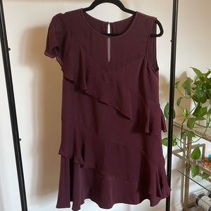 Parker One-Shoulder Layered Mini Dress